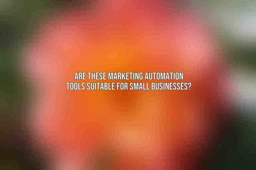 Are these marketing automation tools suitable for small businesses?