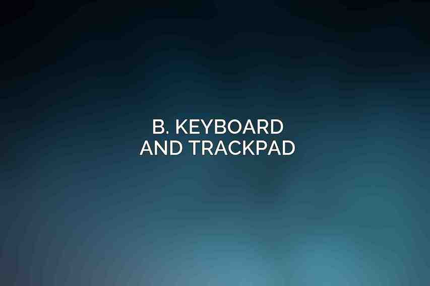 B. Keyboard and Trackpad