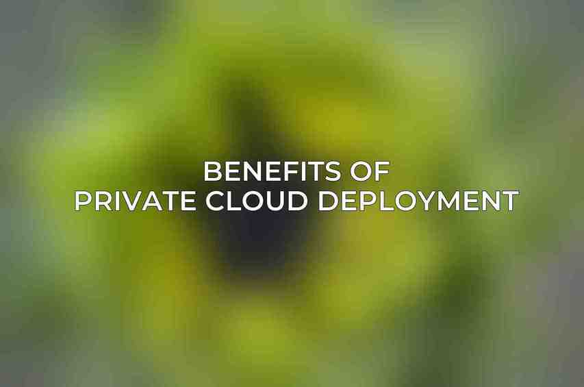 Benefits of Private Cloud Deployment