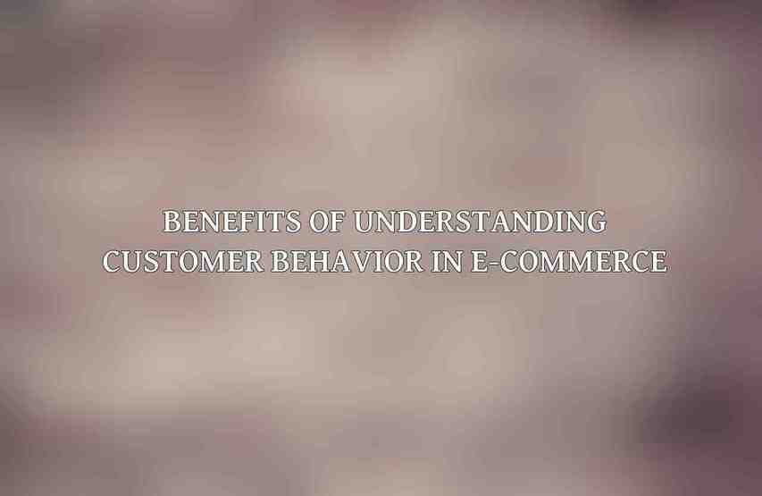 Benefits of Understanding Customer Behavior in E-Commerce
