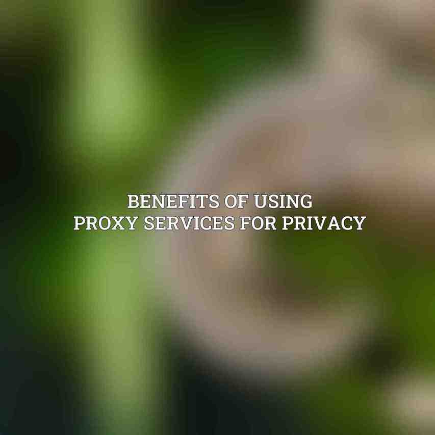 Benefits of Using Proxy Services for Privacy