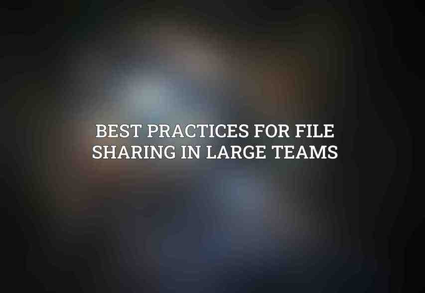Best Practices for File Sharing in Large Teams