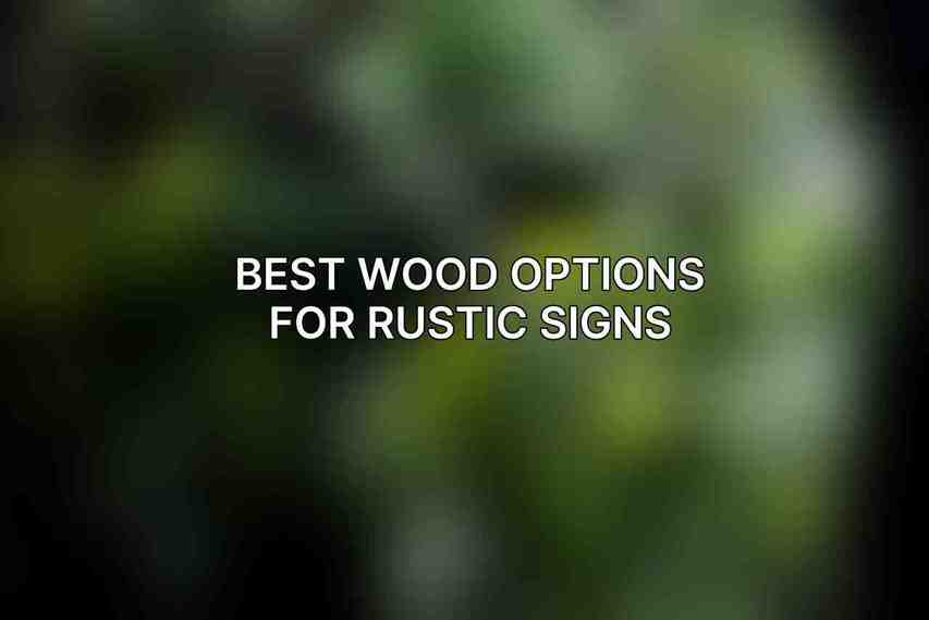 Best Wood Options for Rustic Signs