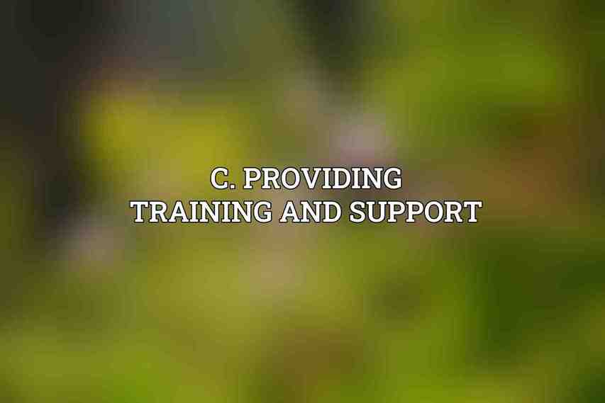 C. Providing training and support