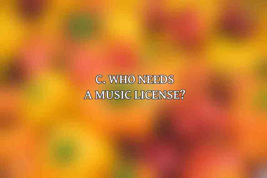 C. Who Needs a Music License?