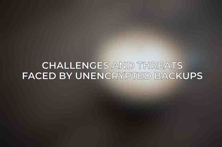 Challenges and Threats Faced by Unencrypted Backups