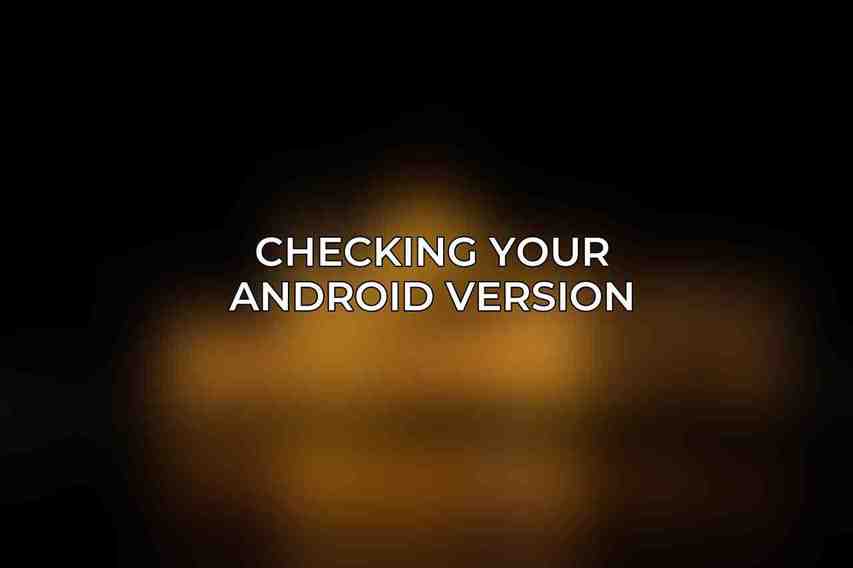 Checking Your Android Version