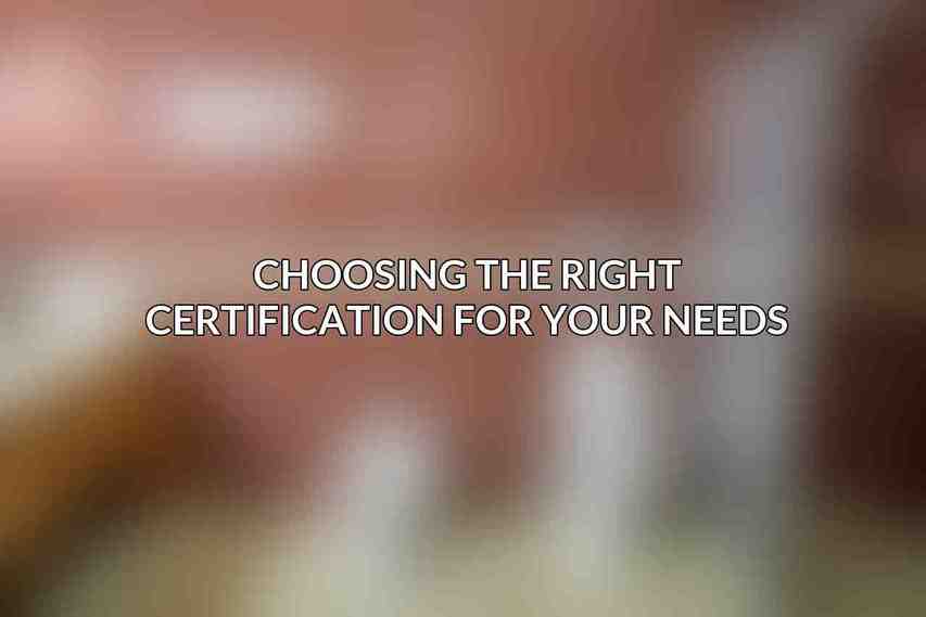 Choosing the Right Certification for Your Needs