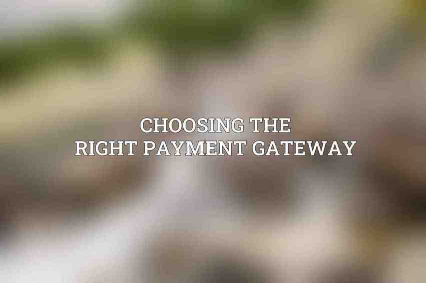 Choosing the Right Payment Gateway