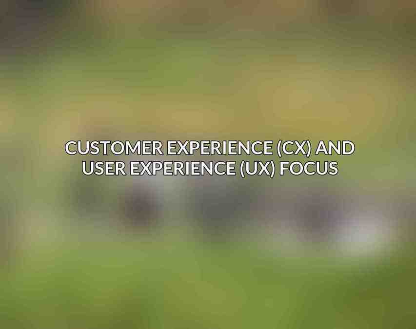 Customer Experience (CX) and User Experience (UX) Focus