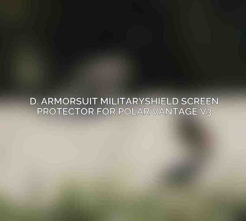 D. Armorsuit MilitaryShield Screen Protector for Polar Vantage V3