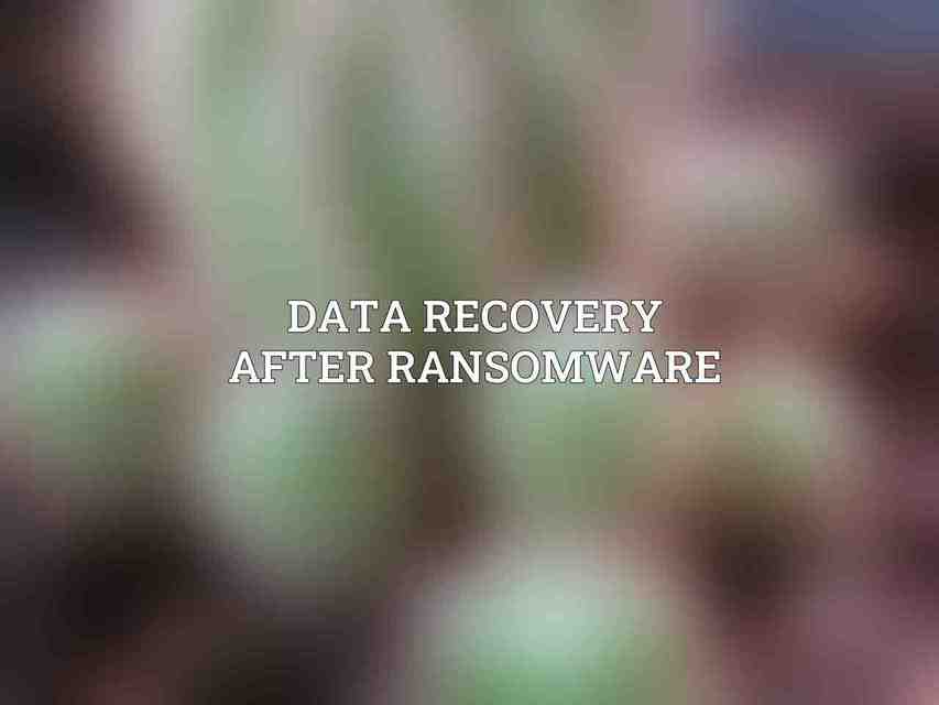 Data Recovery After Ransomware