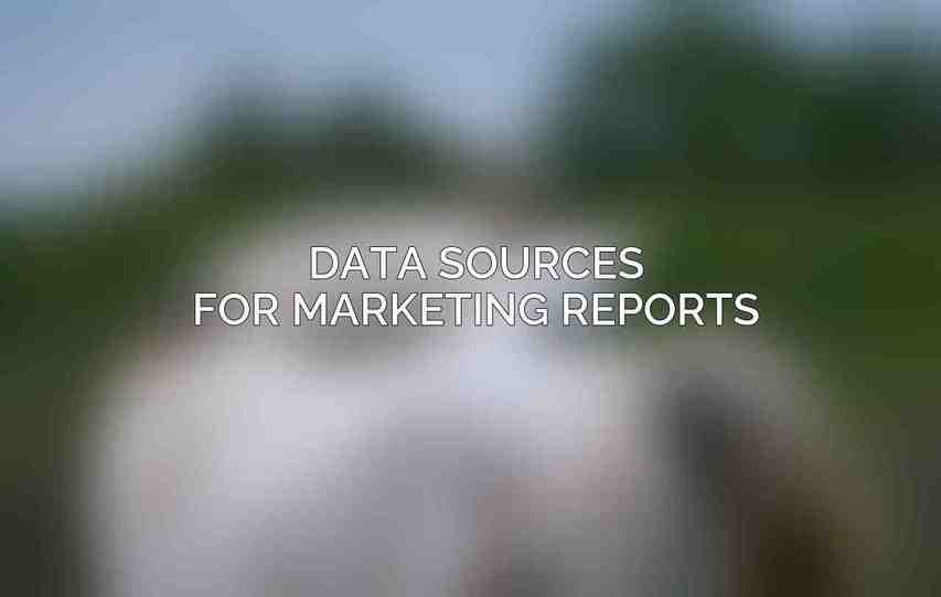Data Sources for Marketing Reports