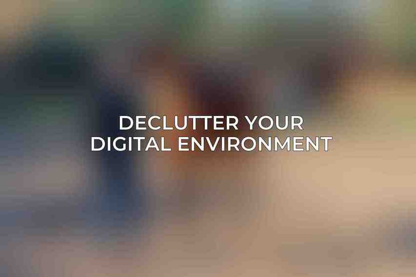 Declutter Your Digital Environment