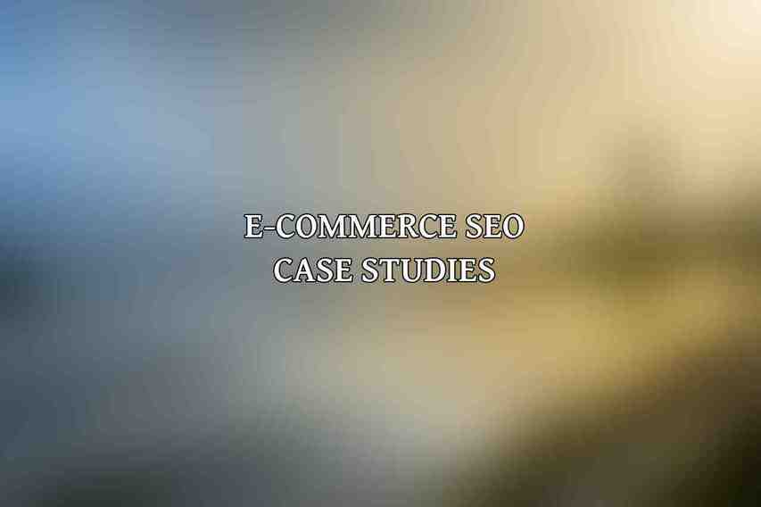 E-commerce SEO Case Studies