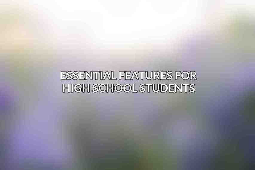 Essential Features for High School Students
