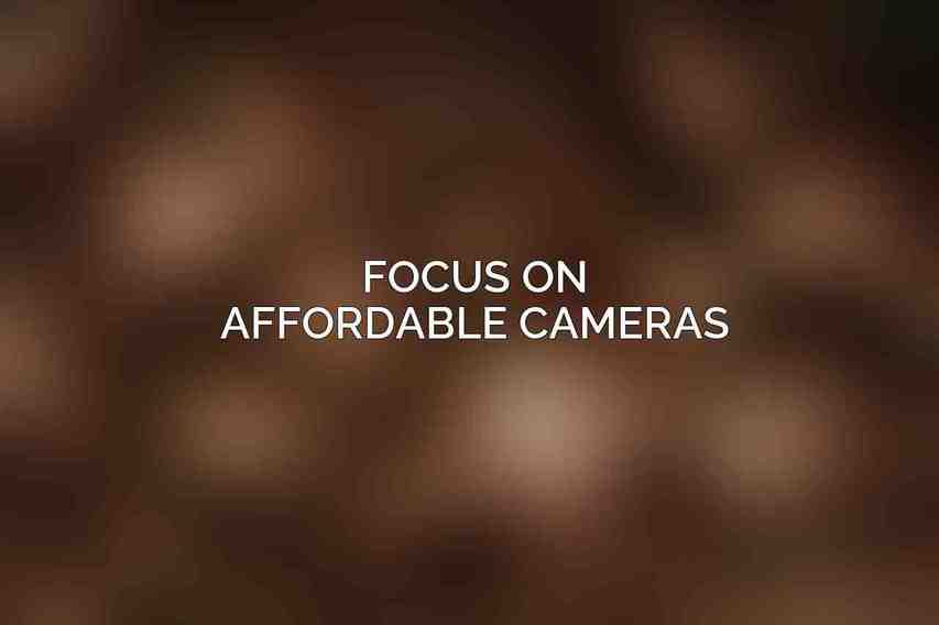 Focus on Affordable Cameras: