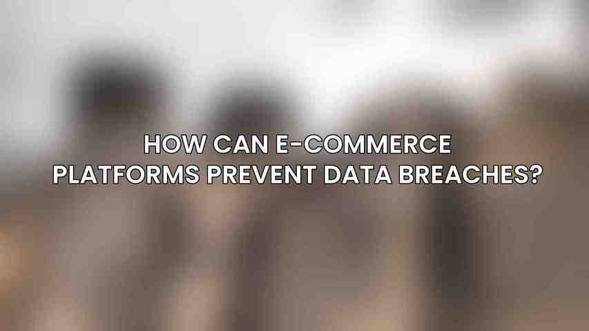 How can e-commerce platforms prevent data breaches?