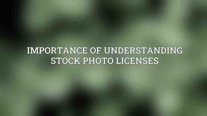 Importance of Understanding Stock Photo Licenses