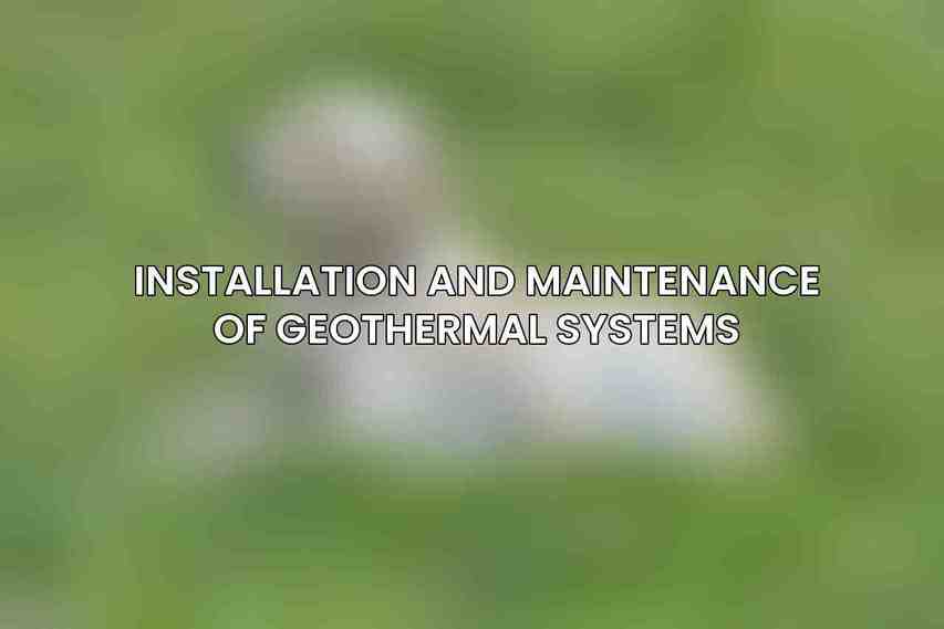Installation and Maintenance of Geothermal Systems