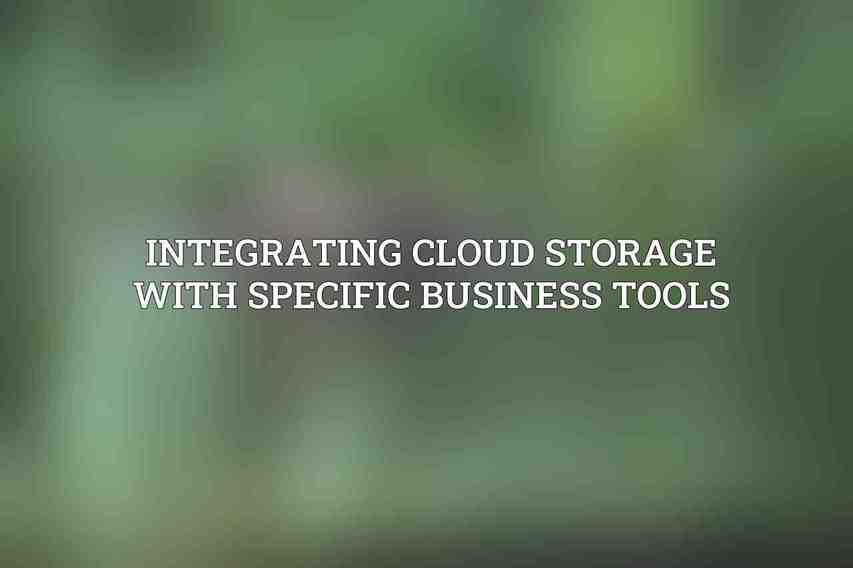 Integrating Cloud Storage with Specific Business Tools