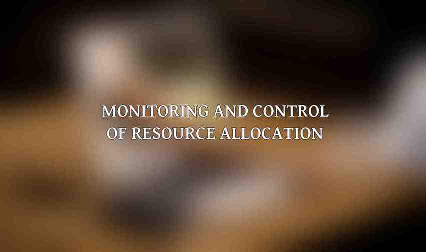 Monitoring and Control of Resource Allocation