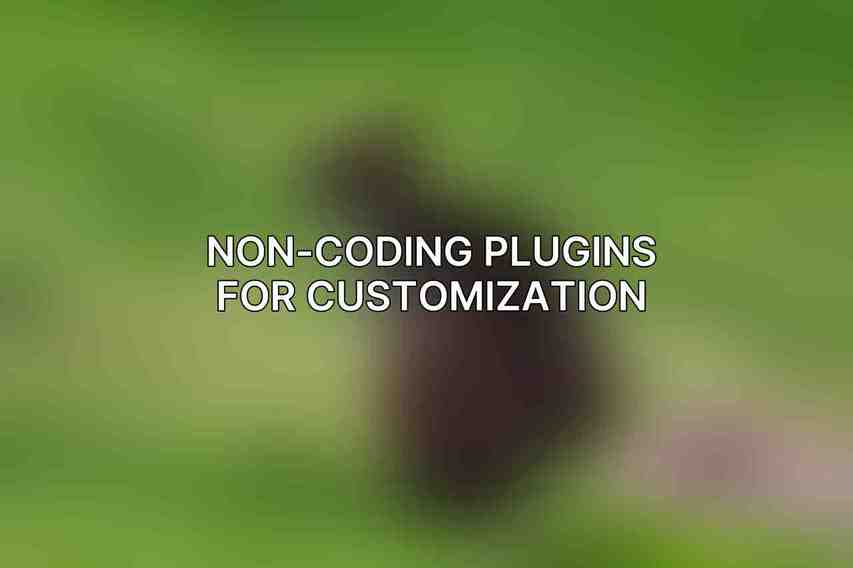 Non-Coding Plugins for Customization