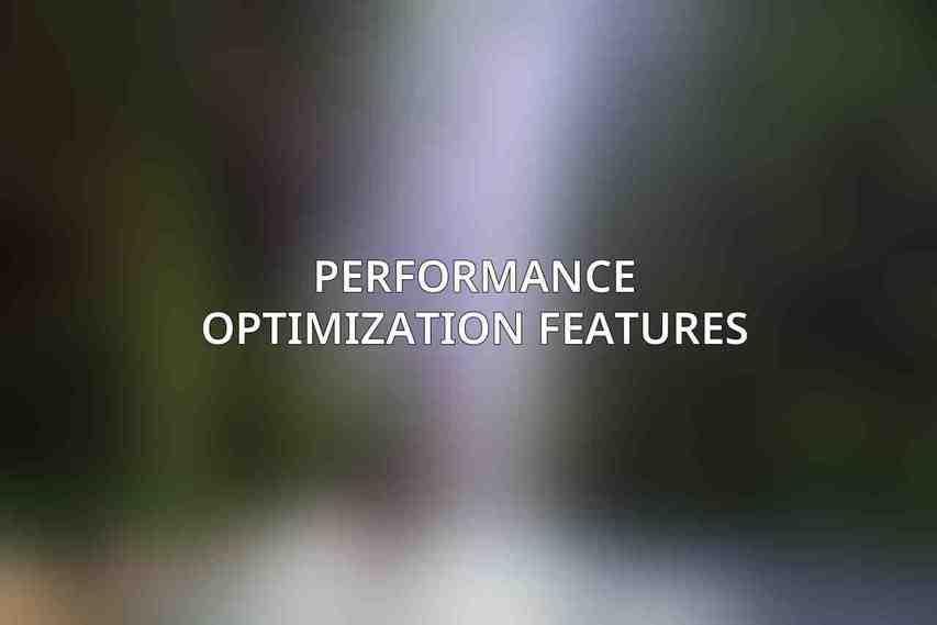 Performance Optimization Features
