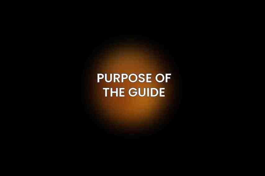 Purpose of the Guide