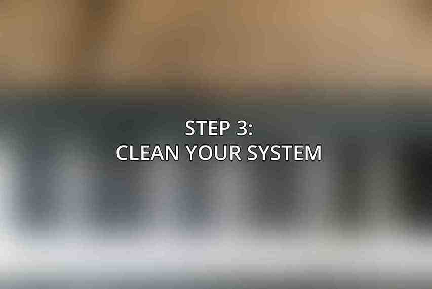 Step 3: Clean Your System