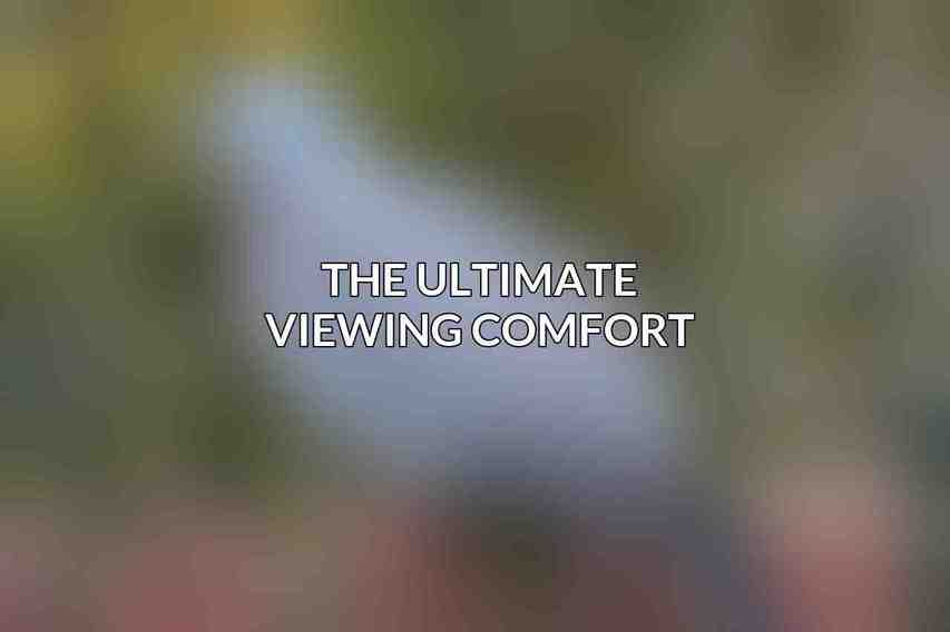 The Ultimate Viewing Comfort: