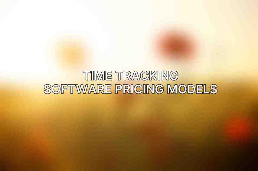 Time Tracking Software Pricing Models