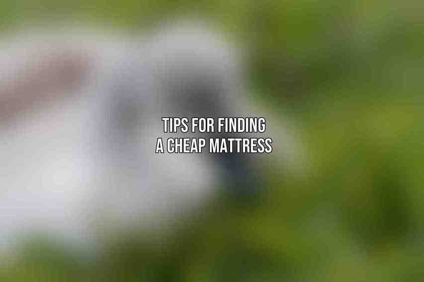 Tips for Finding a Cheap Mattress