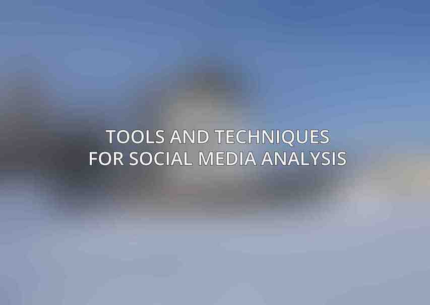 Tools and Techniques for Social Media Analysis