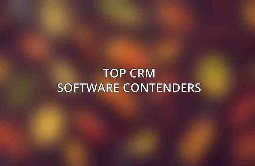 Top CRM Software Contenders