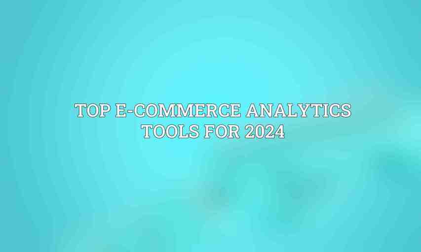Top E-commerce Analytics Tools for 2024