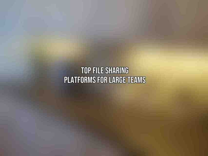Top File Sharing Platforms for Large Teams