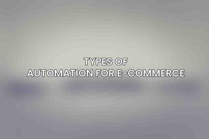 Types of Automation for E-commerce