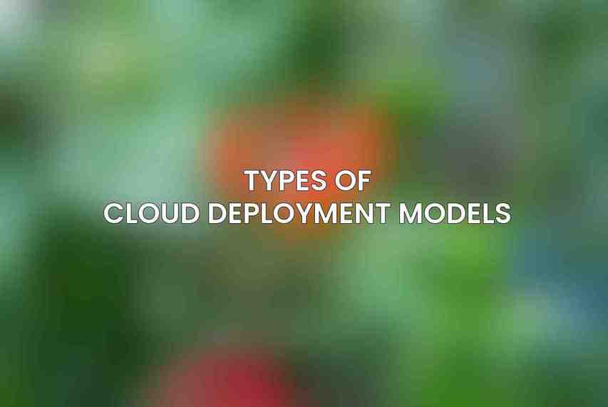 Types of Cloud Deployment Models