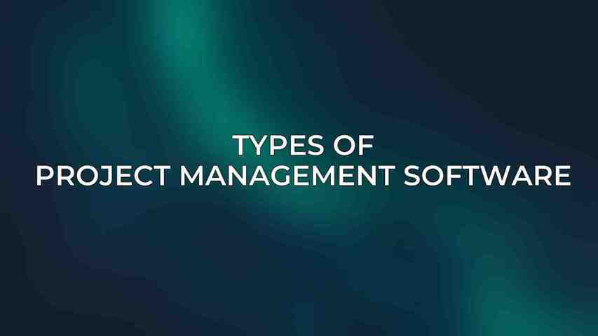Types of Project Management Software