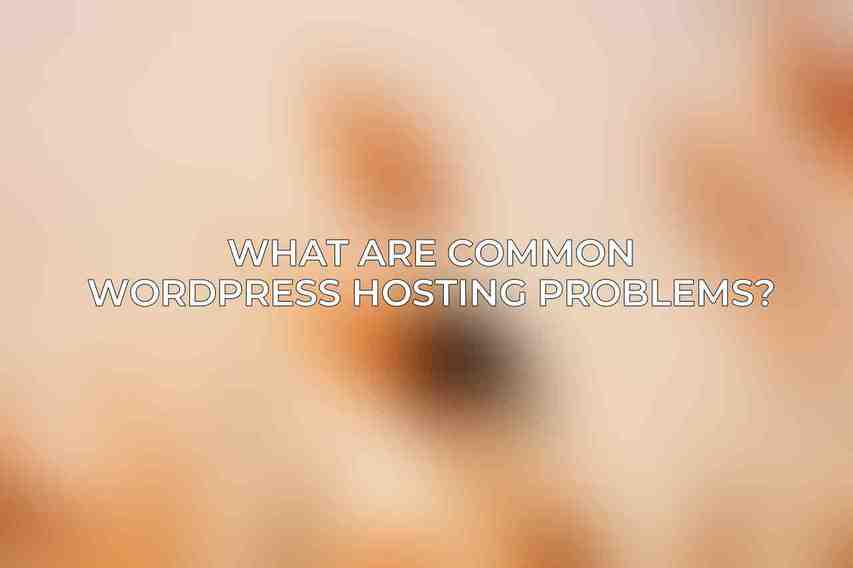 What are common WordPress hosting problems?