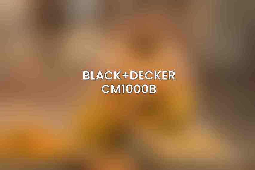 BLACK+DECKER CM1000B