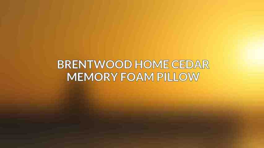 Brentwood Home Cedar Memory Foam Pillow