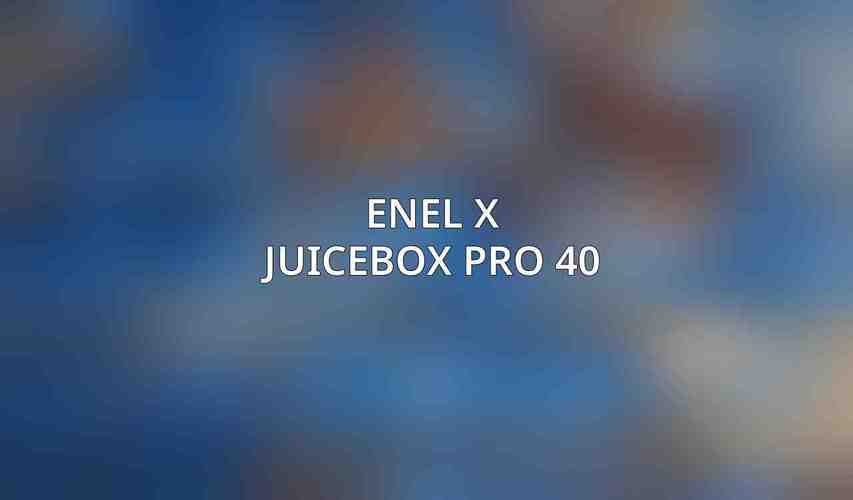 Enel X JuiceBox Pro 40
