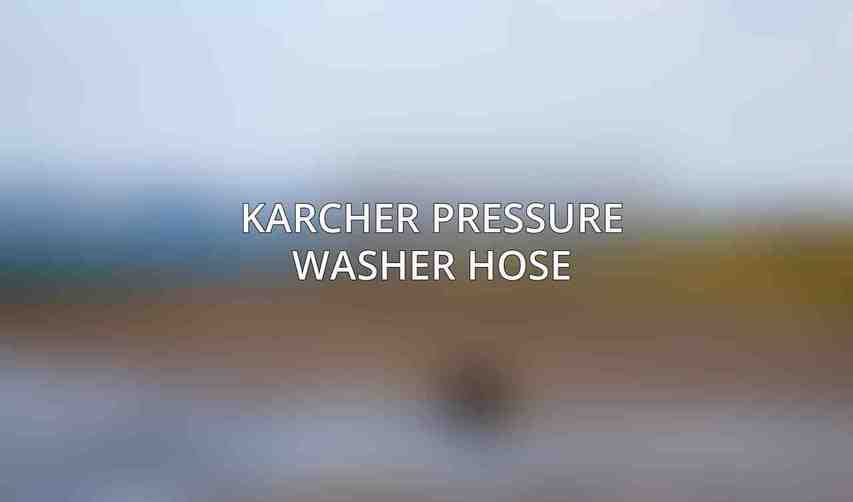 Karcher Pressure Washer Hose