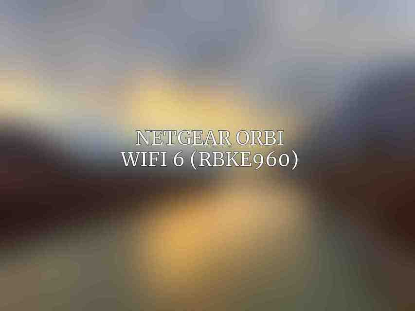 Netgear Orbi WiFi 6 (RBKE960)