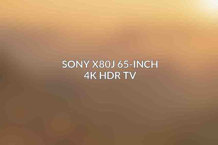 Sony X80J 65-Inch 4K HDR TV