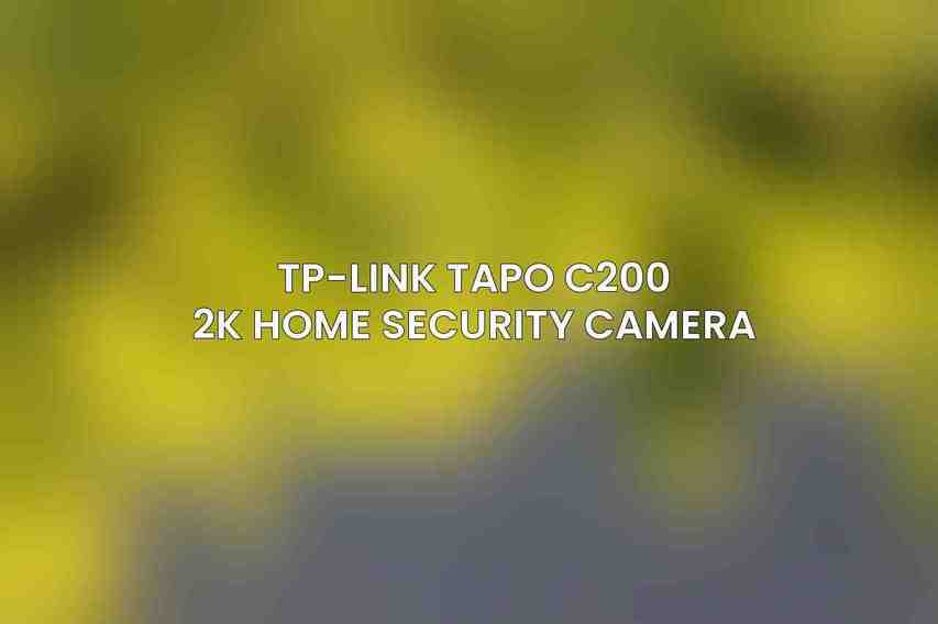 TP-Link Tapo C200 2K Home Security Camera