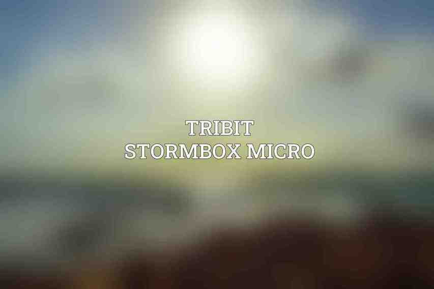 Tribit Stormbox Micro
