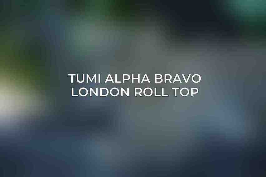 Tumi Alpha Bravo London Roll Top